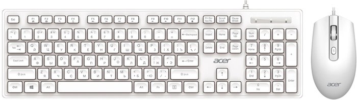 + мышь Acer OCC504 клав:белый мышь:белый USB Multimedia (ZL.ACC11.00N)