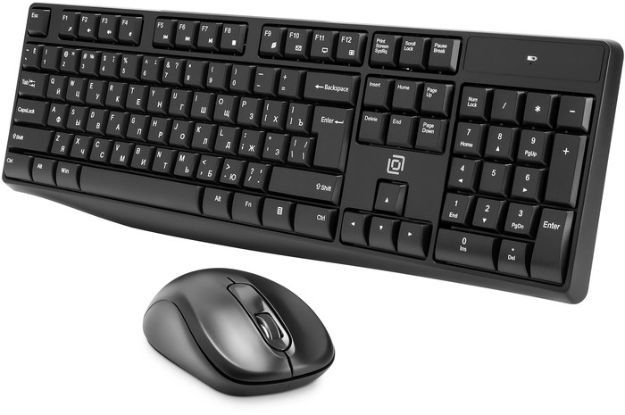+ мышь Оклик S260W клав:черный мышь:черный USB беспроводная Multimedia (2066170)