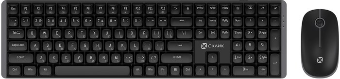 + мышь Оклик S315W клав:черный мышь:черный USB беспроводная Multimedia (1978741)