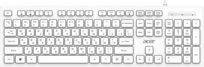 Acer OKW503 белый USB Multimedia (ZL.KBD11.00Q) кабель 1.8м
