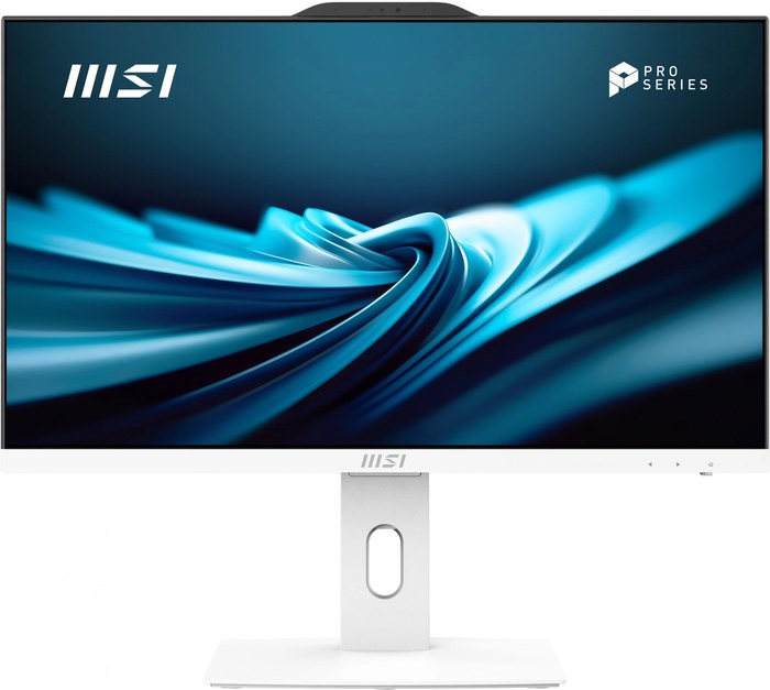 Моноблок MSI Pro AP242P 14M-669XRU 23.8" Full HD i3 14100 (3.5) 8Gb SSD512Gb UHDG 730 без ОС GbitEth WiFi BT 120W клавиатура мышь Cam белый 1920x1080